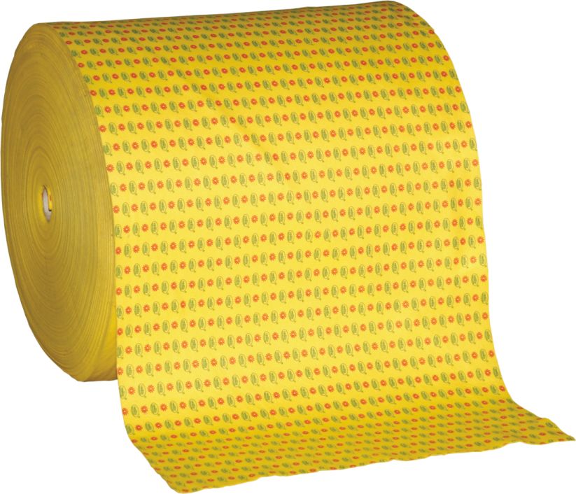Ύφασμα κίτρινο τυπωμένο VELLIS Μαργαρίτα 230gr